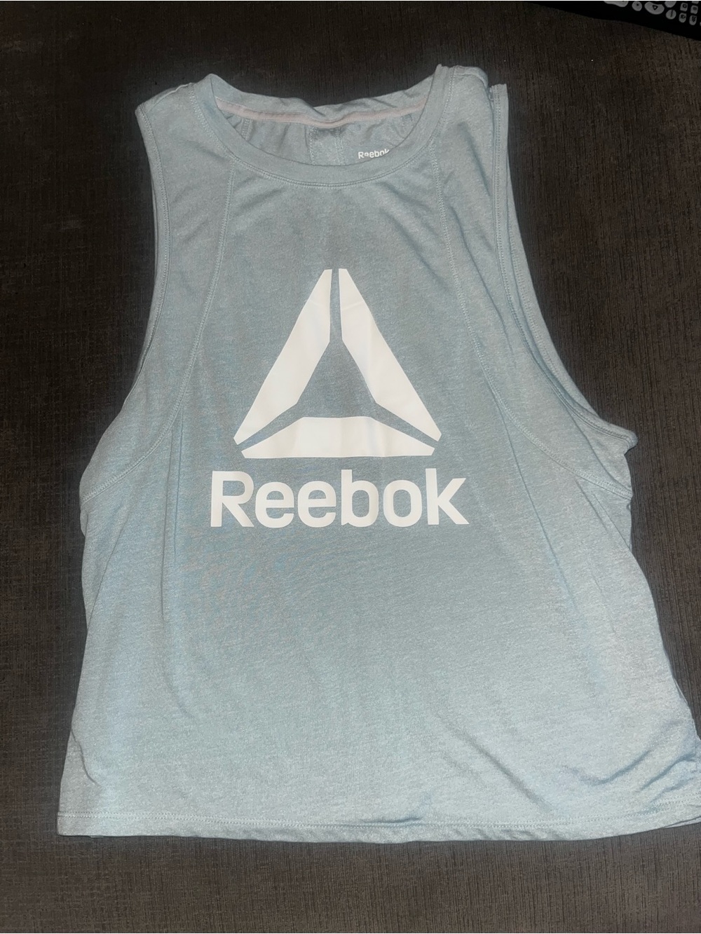 Reebok Light Blue Graphic Logo Tank Top